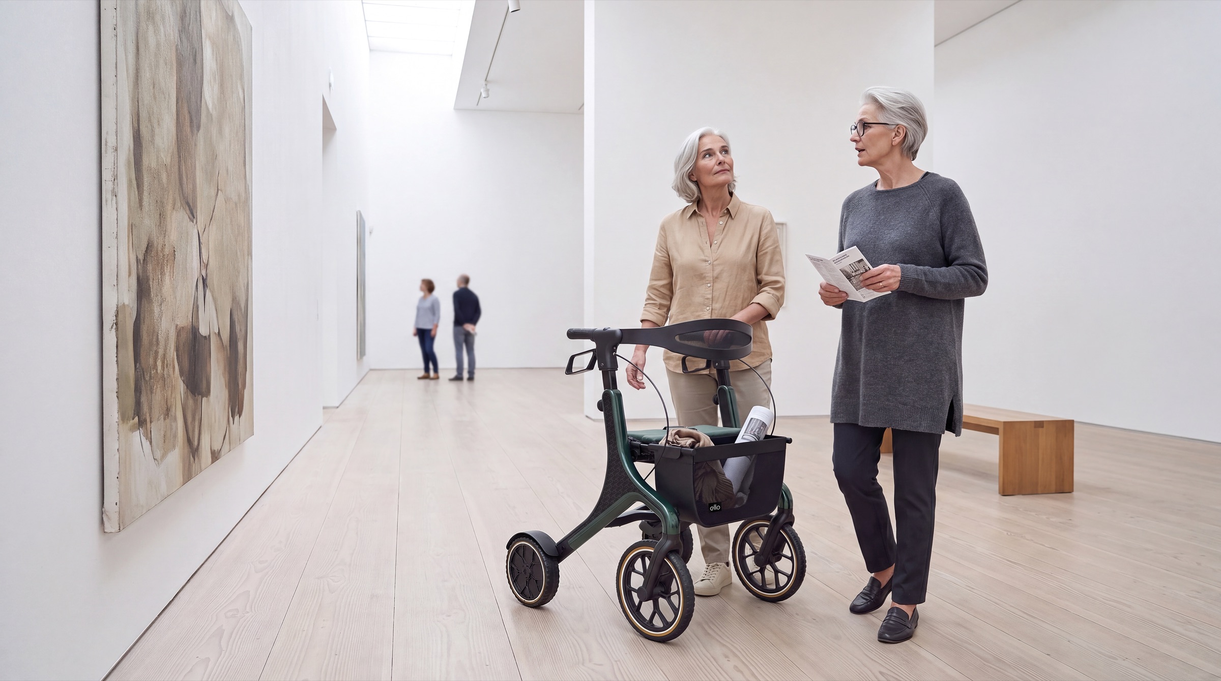Zwei Freundinnen mit dem ello im Museum